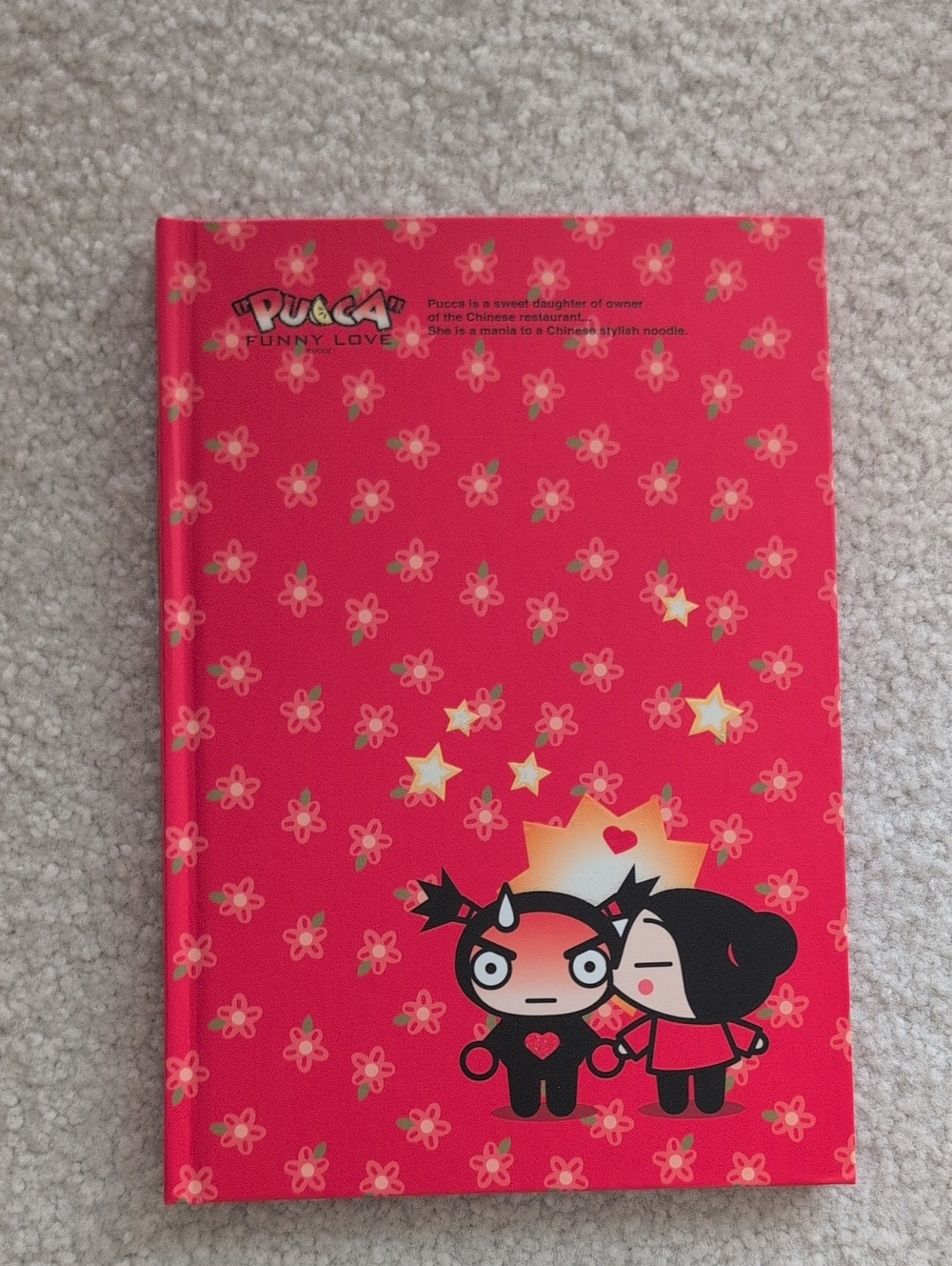 NWT - Pucca Funny Love - Red Hardcover Notebook